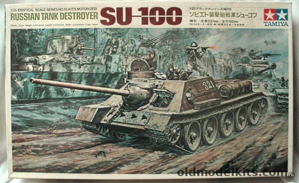 Tamiya 1/25 Russian Tank Destroyer SU-100 Motorized, DT110 plastic model kit